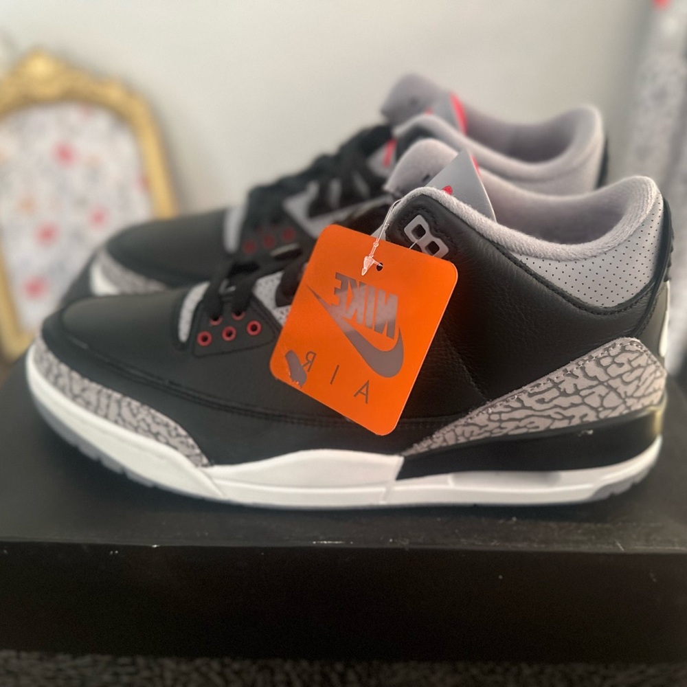Air Jordan 3 retro black fire red cement grey